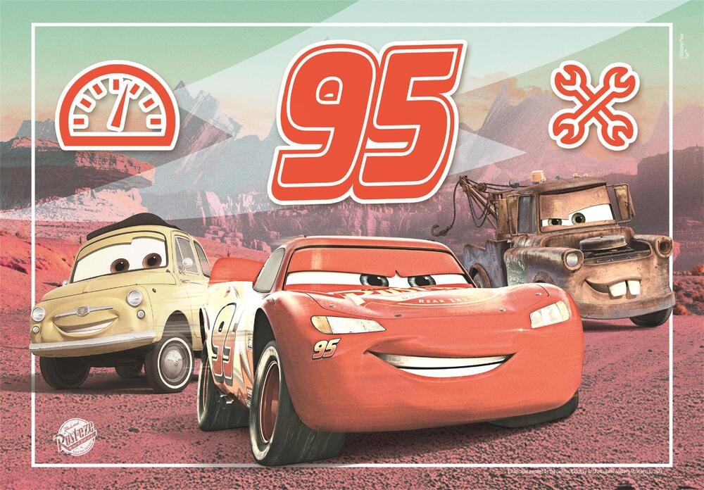 Clementoni - Cars Super Color Puzzle - Disney Pixar - 60 Brikker