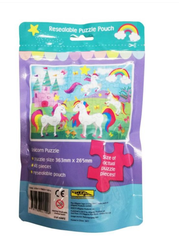 Unicorn Puzzle - 48 Brikker - Enhjørning Puslespil
