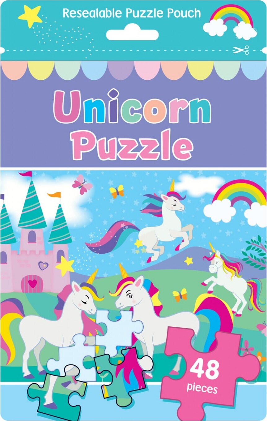 Unicorn Puzzle - 48 Brikker - Enhjørning Puslespil