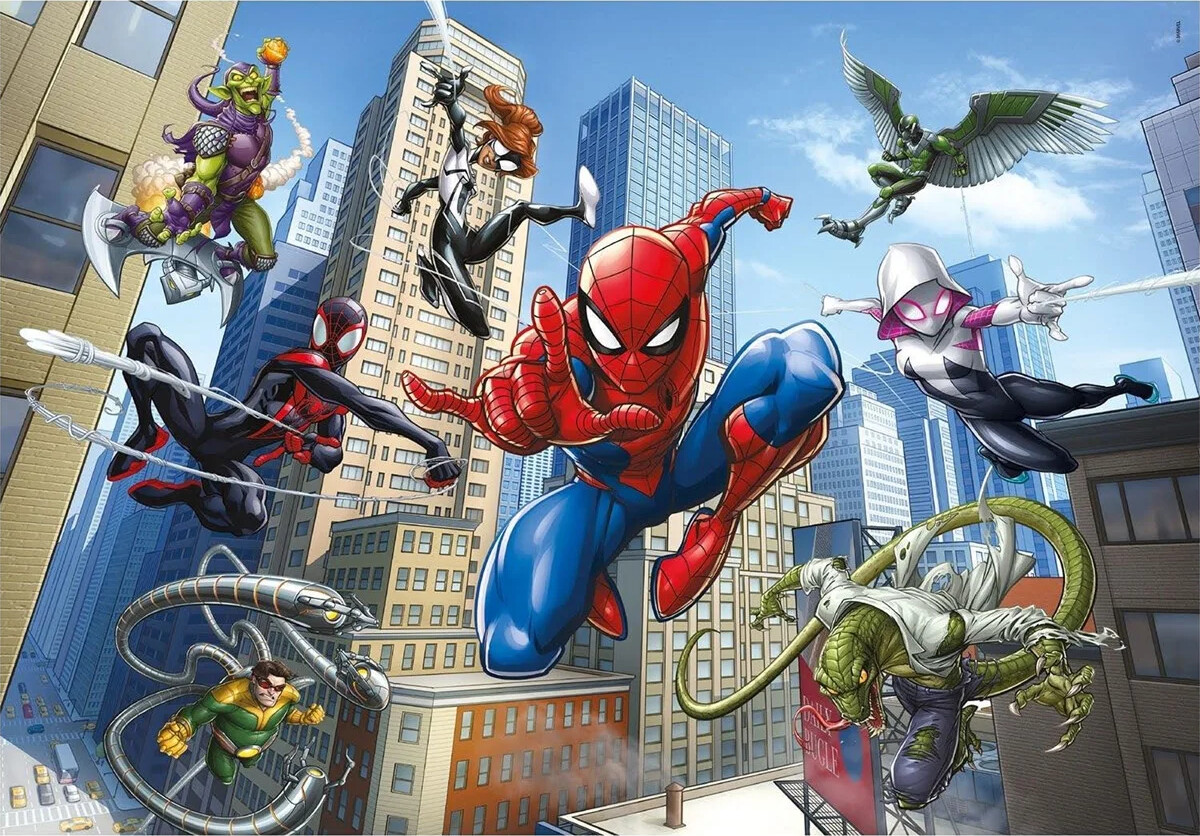 Clementoni - Spider-Man Puzzle - 104 Brikker - Marvel Puslespil