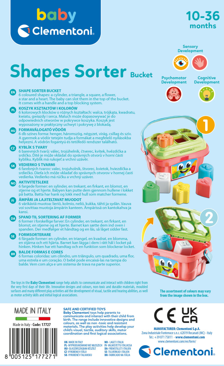 Puttekasse Med 6 Former - Baby Clementoni