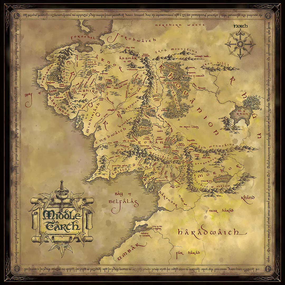 Puzzle - Middle Earths Map