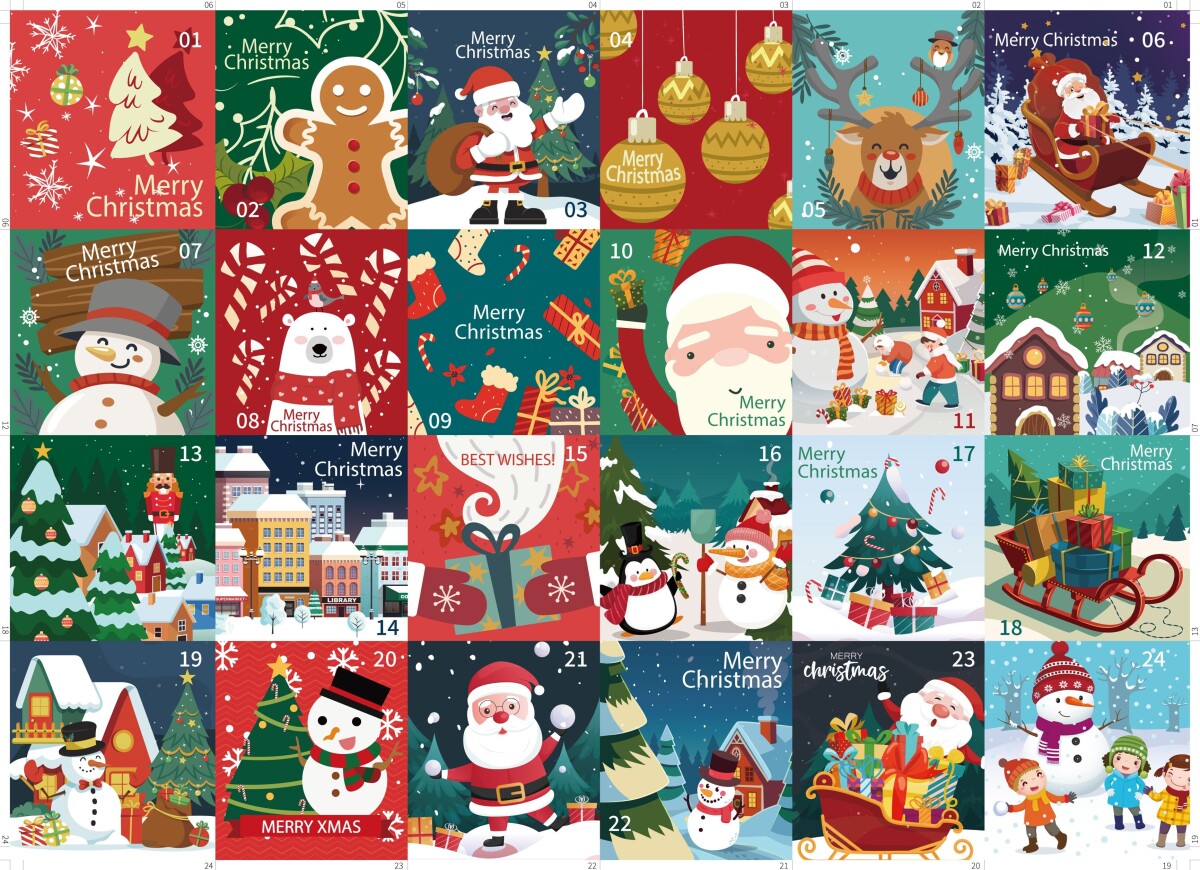 Puzzles - Julekalender Puslespil - 24 Temaer