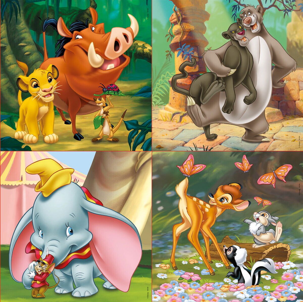 Educa - Disney 4 Puzzles Progressive - 12-25 Brikker - 4 Puslespil