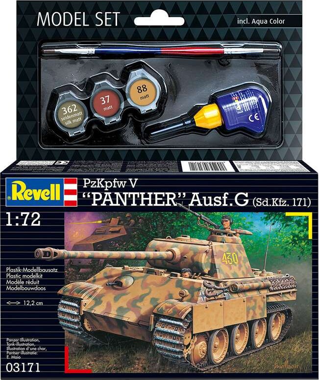Revell - Panther Ausf G Tank Byggesæt - 1 72 - 03171