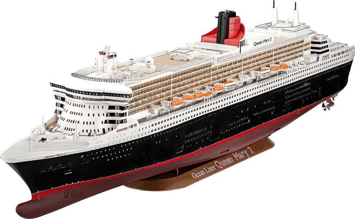 Revell 05223 - Queen Mary 2 Byggesæt - Build And Paint - 1 400