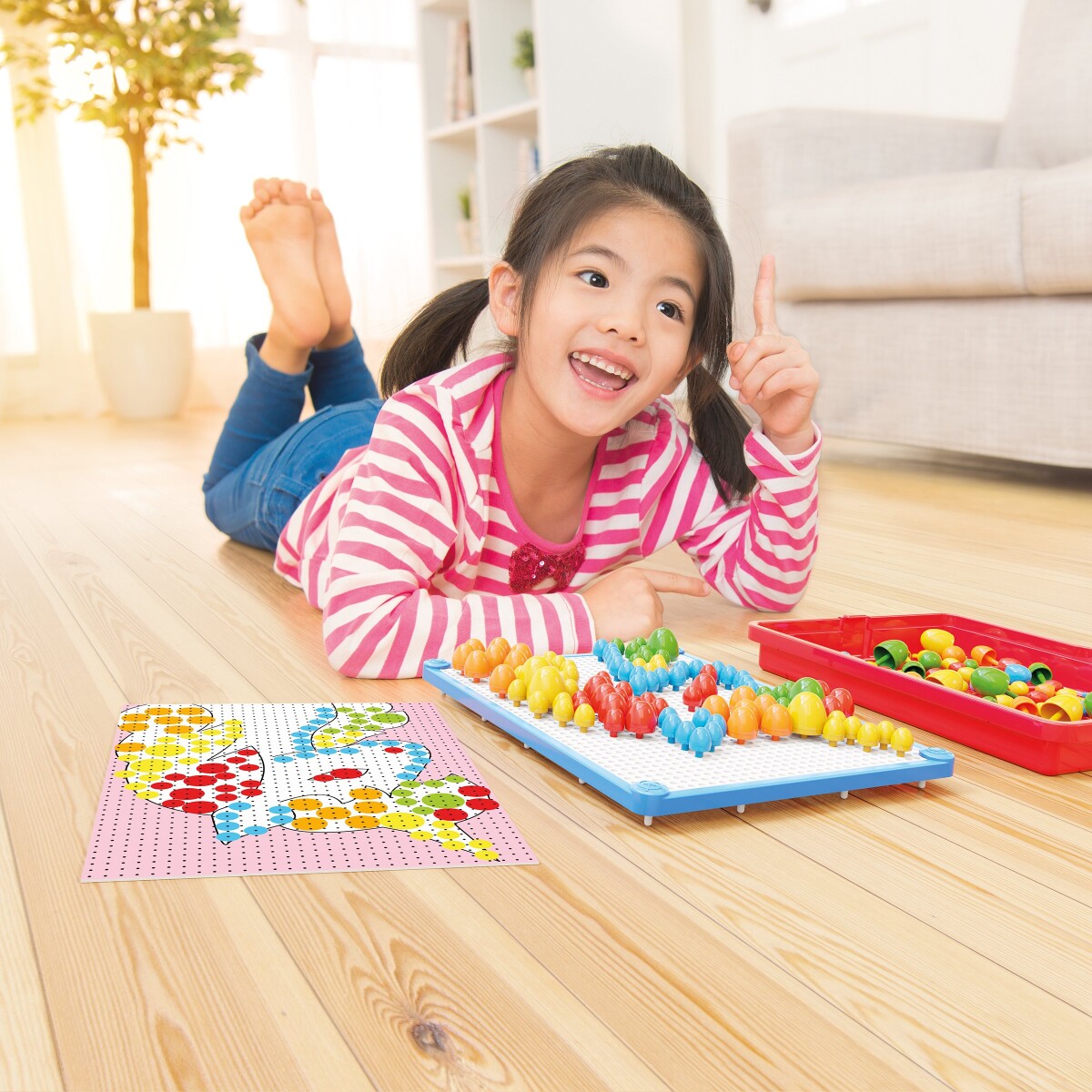 Quercetti - Stiftmosaik - Fanta Color Tab - 150 Dele