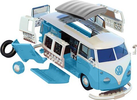 Airfix - Quick Build - Vw Camper Van - Blå - J6024