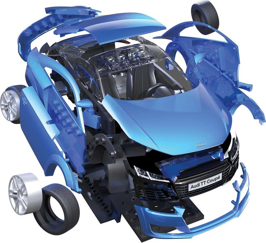 Airfix - Quickbuild Audi Tt Coupe Blue Model Bil Byggesæt - J6054