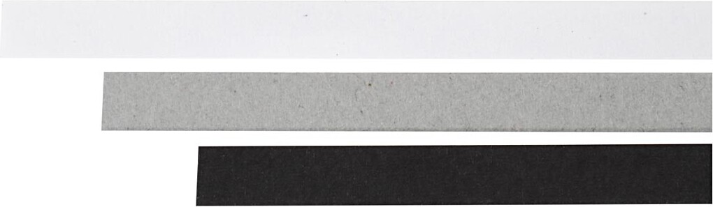 Quillingpapir - L 78 Cm - B 5 Mm - 120 G - Sort - Grå - Hvid - 100 Stk