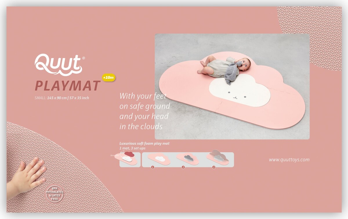 Quut - Legemåtte - Sky - Rosa