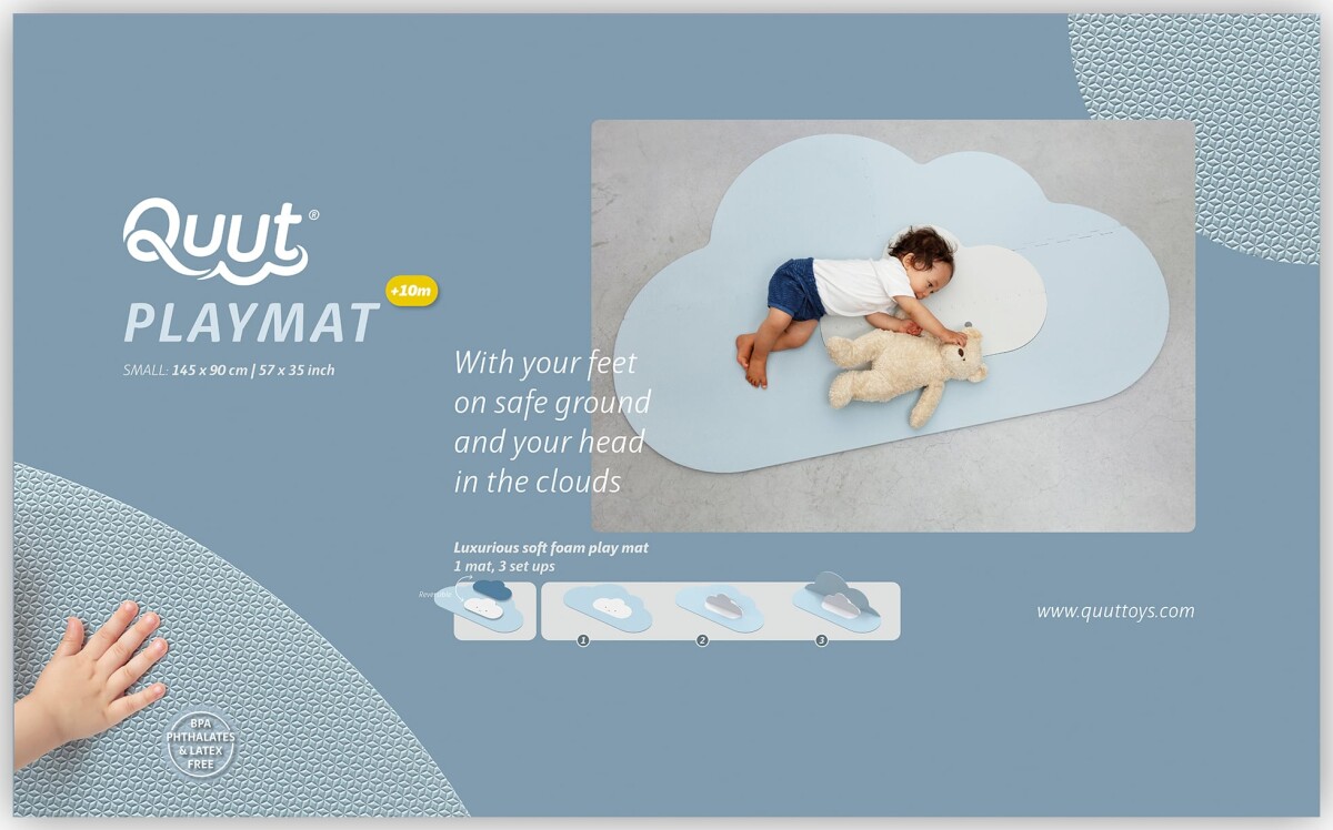 Quut - Legemåtte - Sky - Støvet Blå