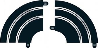 Scalextric Skinner - Radius 1 Hairpin Curve - 90 - 2 Stk - C8201