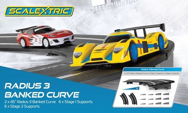 Scalextric Skinner - Radius 3 Banked Curve - 45 - 2 Stk - C8297