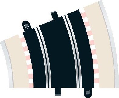 Scalextric Skinner - Radius 3 Outer Curve - 22 5 - 2 Stk - C8204