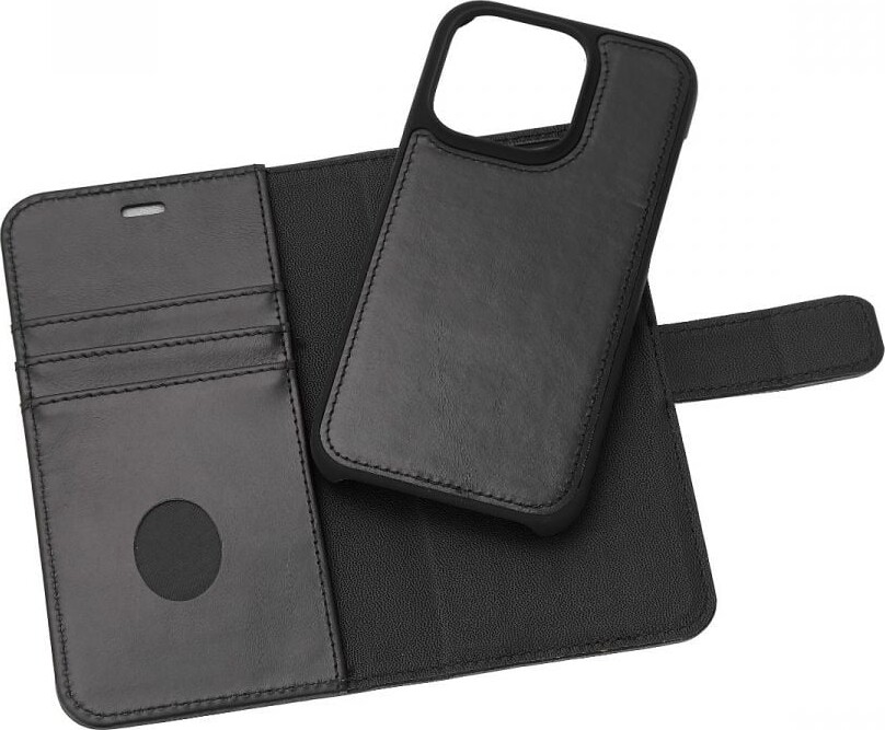 Radicover - Antistråling Flip Cover - Iphone 14 Pro - Læder - Sort