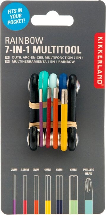 Kikkerland - Regnbuefarvet 7-I-1 Multitool