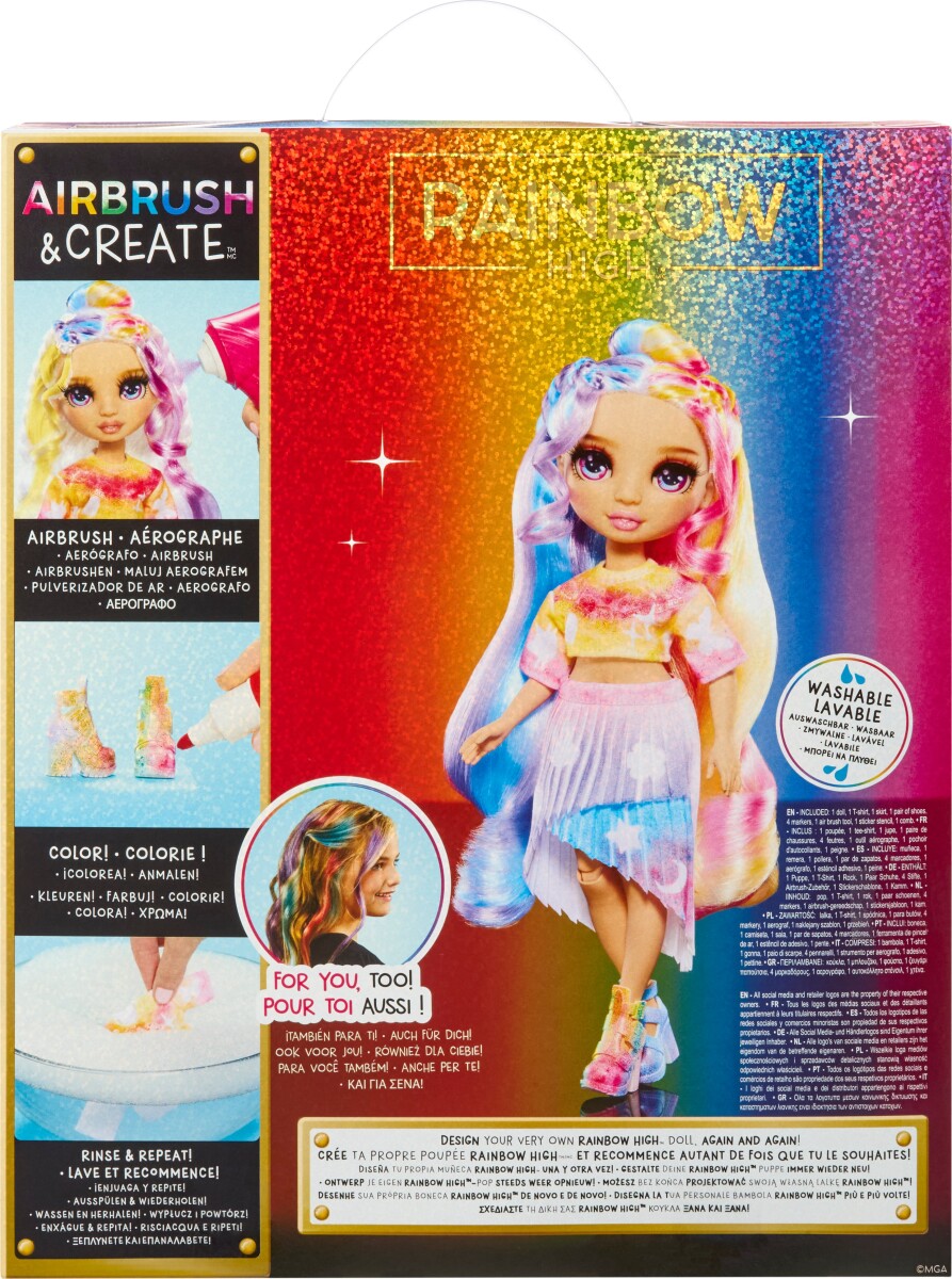 Rainbow High Air Brush Create Fashiondukker - Lilla Øjne