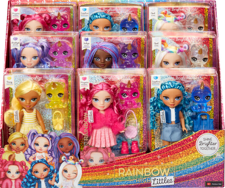 Rainbow High - Littles Dukke 15 Cm Inklusiv Kæledyr - Assorterede