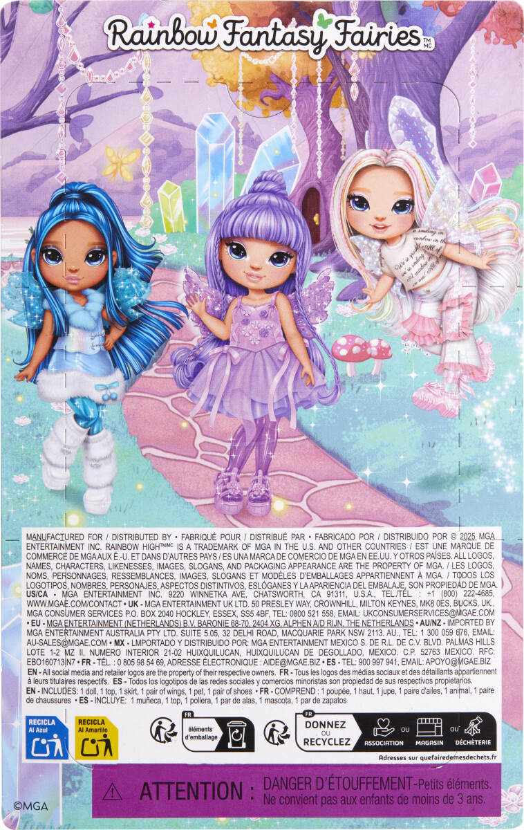 Rainbow High - Littles Rainbow Fantasy Fairies Dolls - Purple