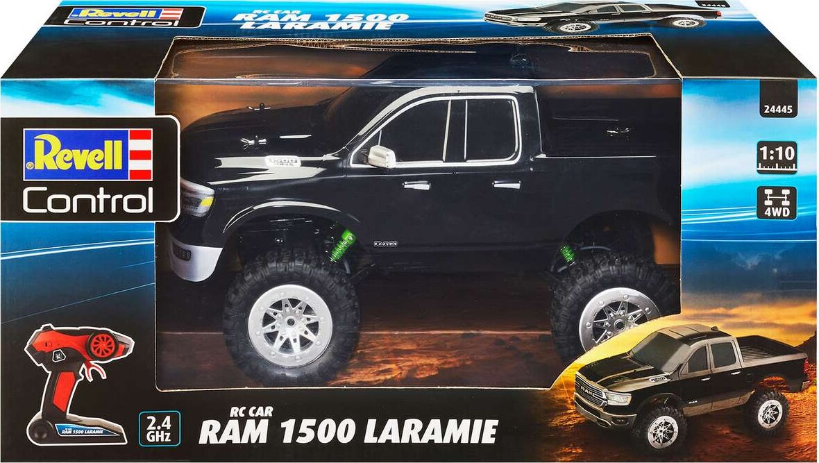Dodge Ram 1500 Laramie Fjernstyret Bil - 1 10 - Revell Control - Sort