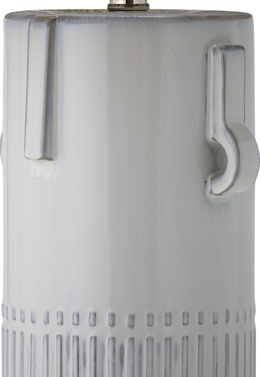 Bloomingville - Rama Bordlampe Med Skærm - Hvid - Stentøj