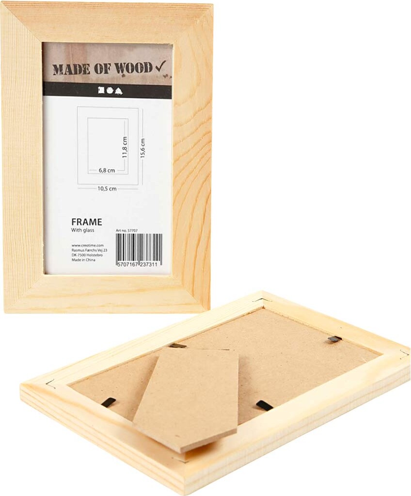 Ramme Med Glas - Str 10 5X15 6 Cm - 1 Stk