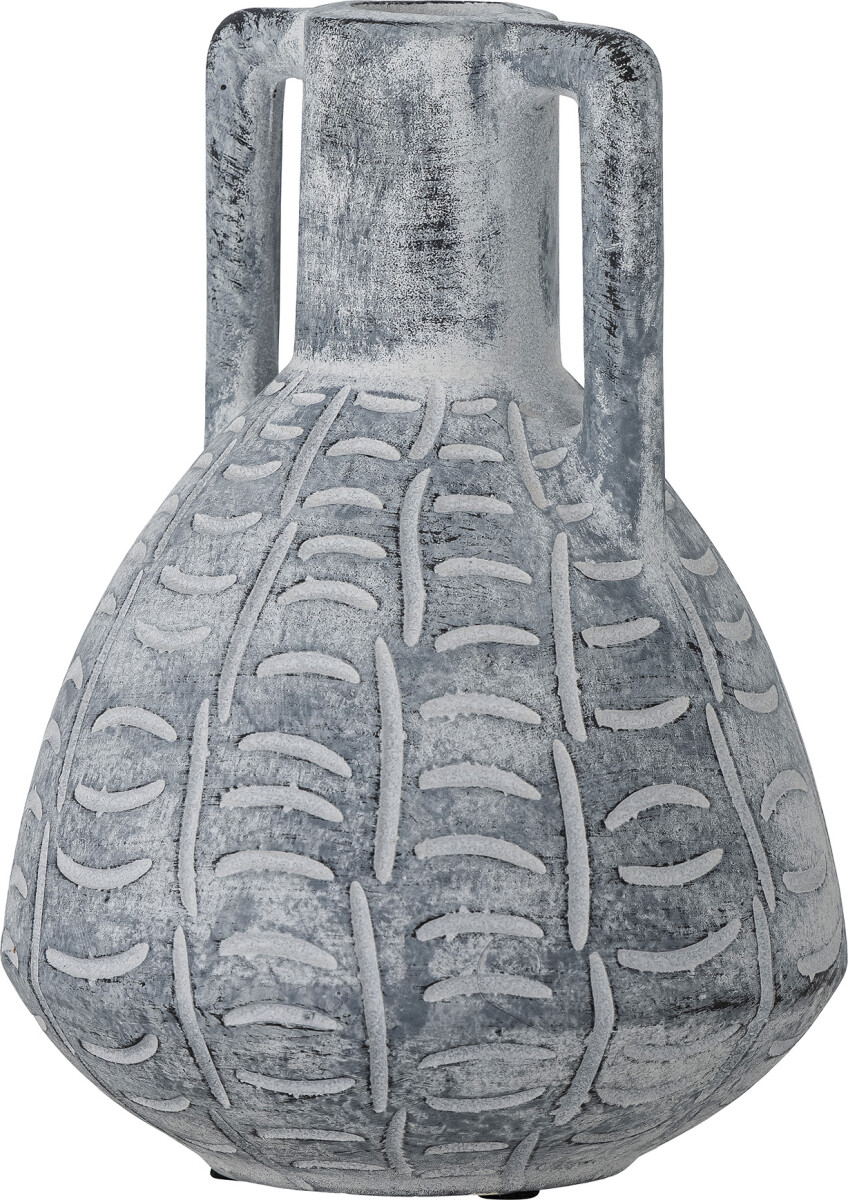 Creative Collection - Rane Vase - Grå - Keramik - H 20 Cm