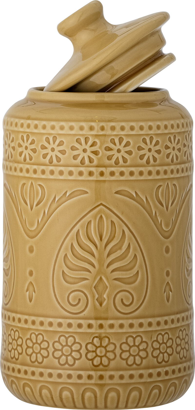 Bloomingville - Rani Krukke Med Låg - Gul - Stentøj Keramik