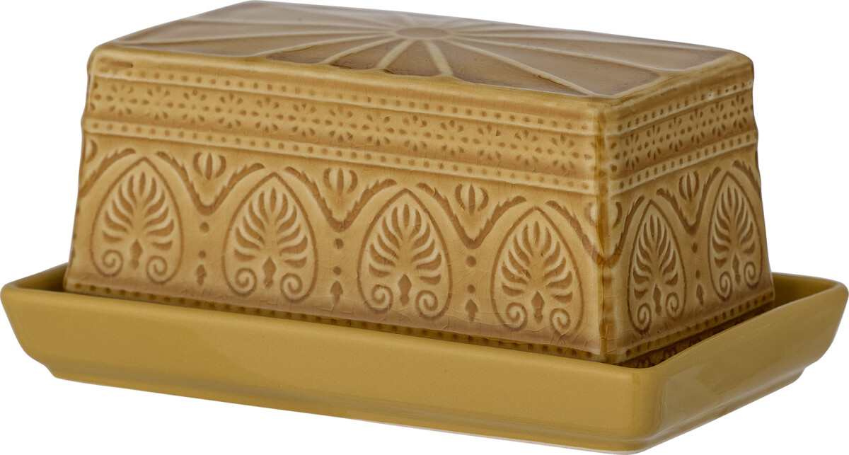 Bloomingville - Rani Smørboks - Gul - Stentøj Keramik