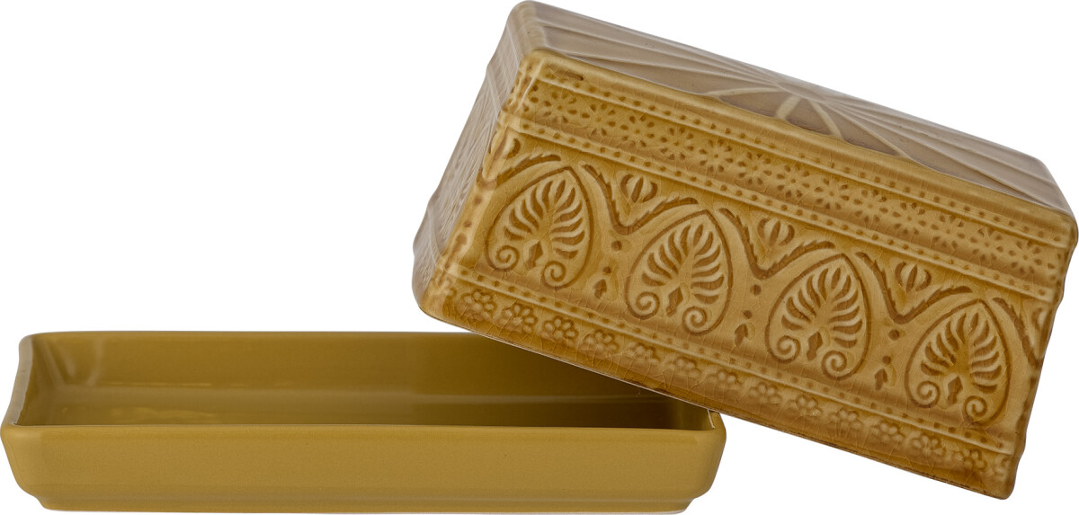 Bloomingville - Rani Smørboks - Gul - Stentøj Keramik