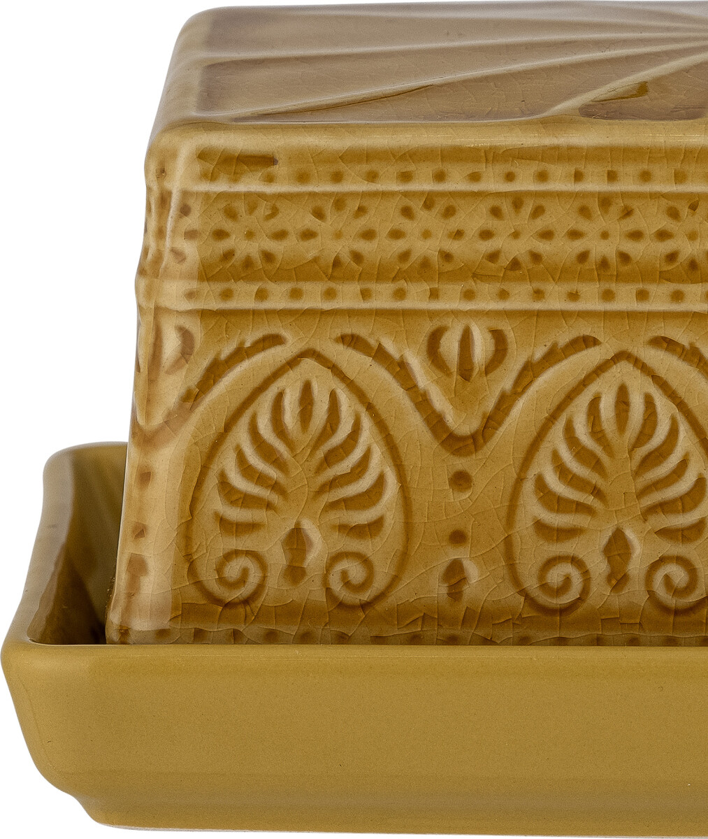 Bloomingville - Rani Smørboks - Gul - Stentøj Keramik