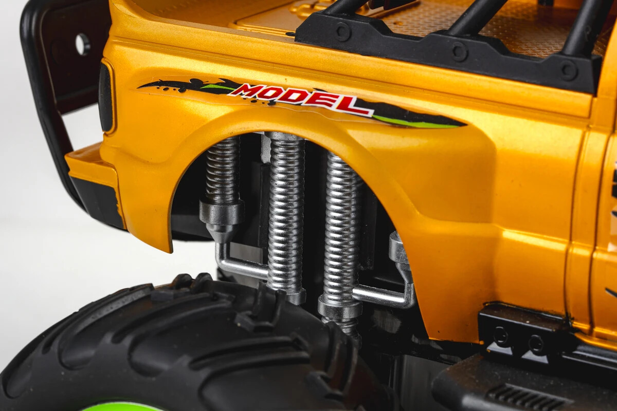 Fjernstyret Bil Med Lys - Raptor Dirt Stars - 1 12 - Gul