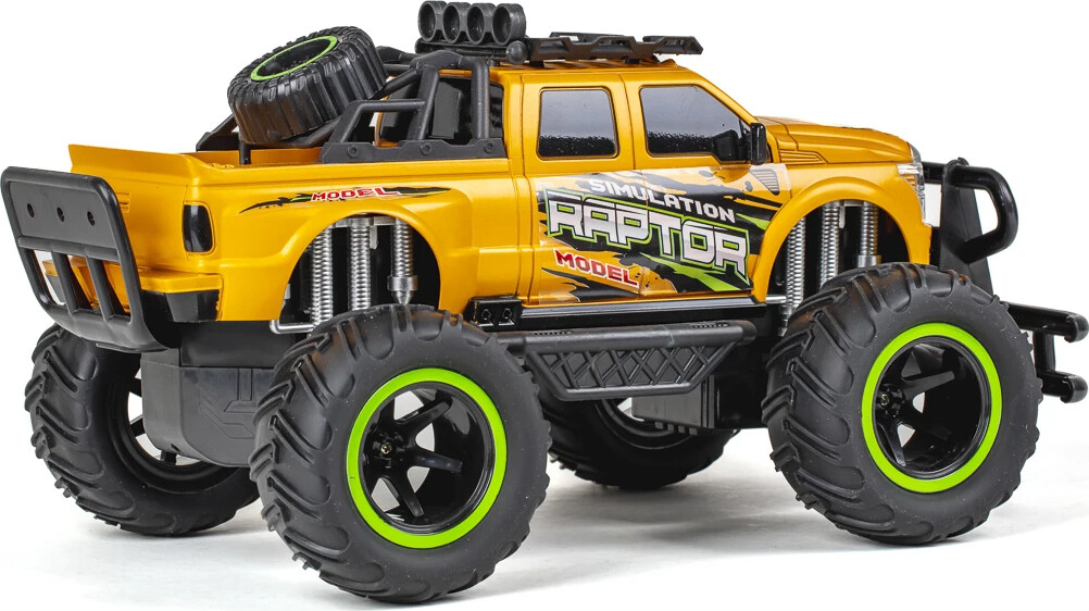 Fjernstyret Bil Med Lys - Raptor Dirt Stars - 1 12 - Gul