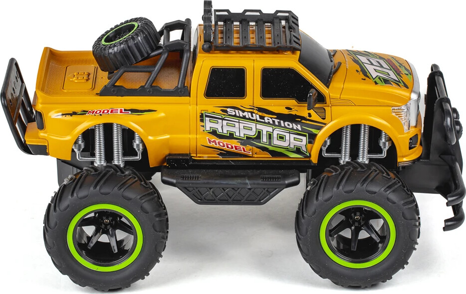 Fjernstyret Bil Med Lys - Raptor Dirt Stars - 1 12 - Gul