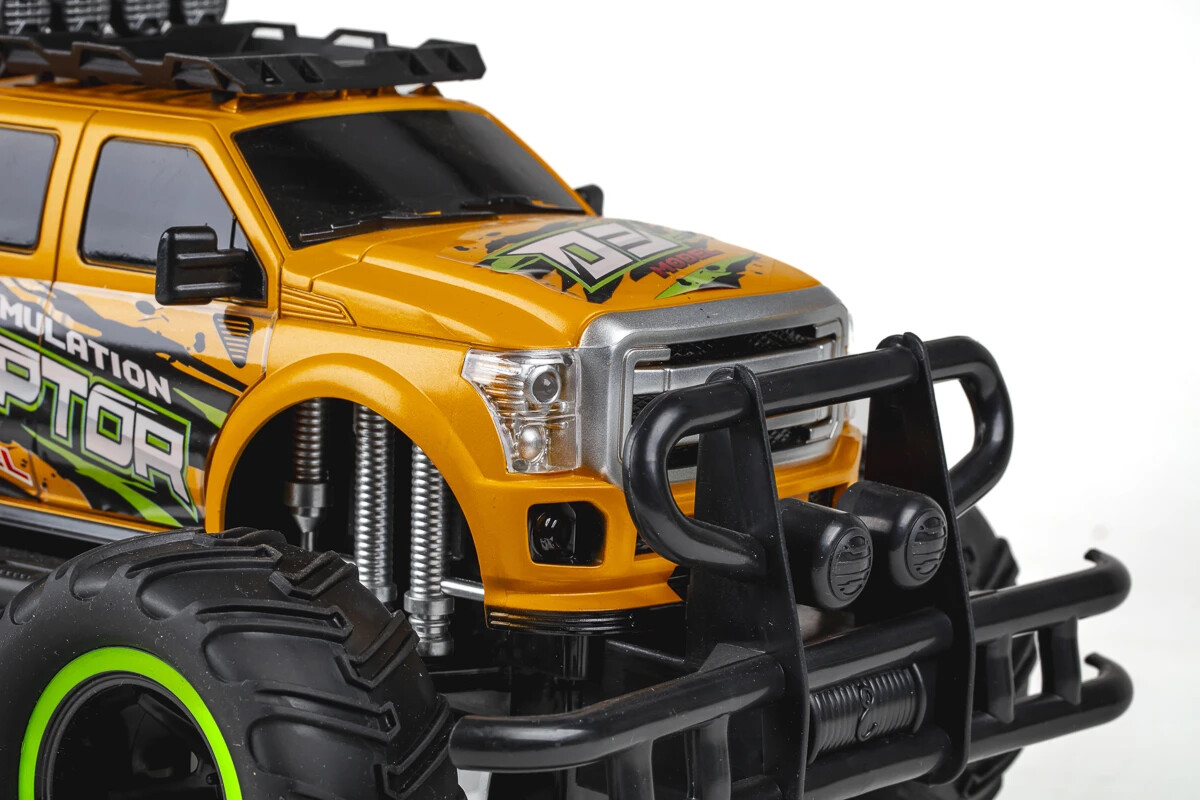 Fjernstyret Bil Med Lys - Raptor Dirt Stars - 1 12 - Gul