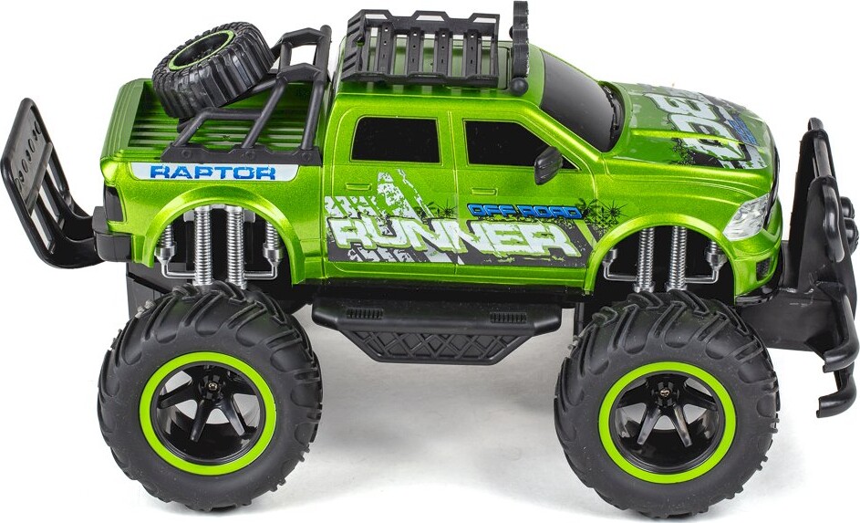 Fjernstyret Bil Med Lys - Raptor Runner Dirt Stars - 1 12 - Grøn
