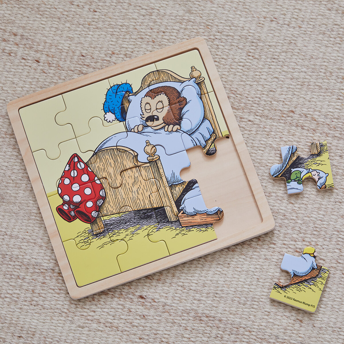 Rasmus Klump Puslespil - Sove Tid - Træ - 16 Brikker