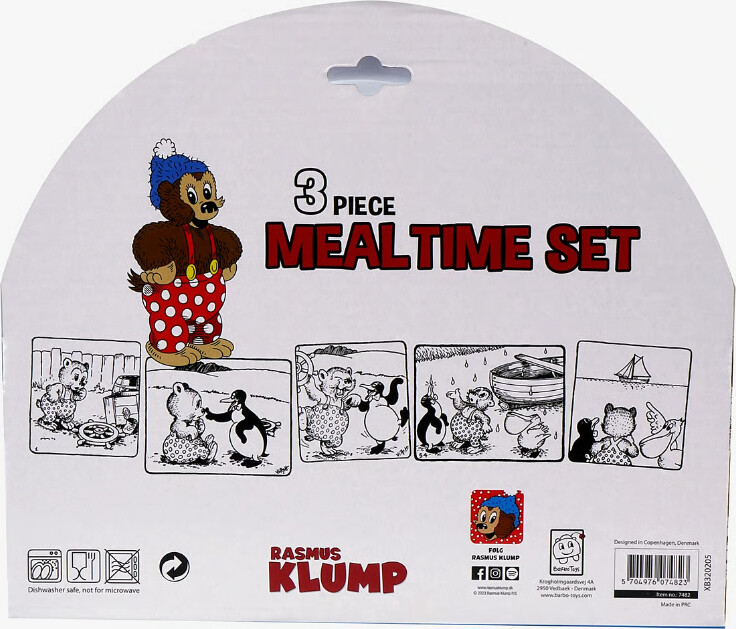 Rasmus Klump - Spisesæt I Melamin - 3 Stk - Barbo Toys