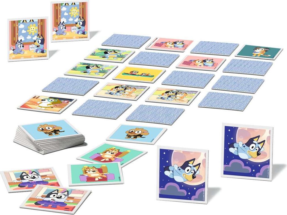 Bluey Memory Vendespil - 64 Kort - Ravensburger
