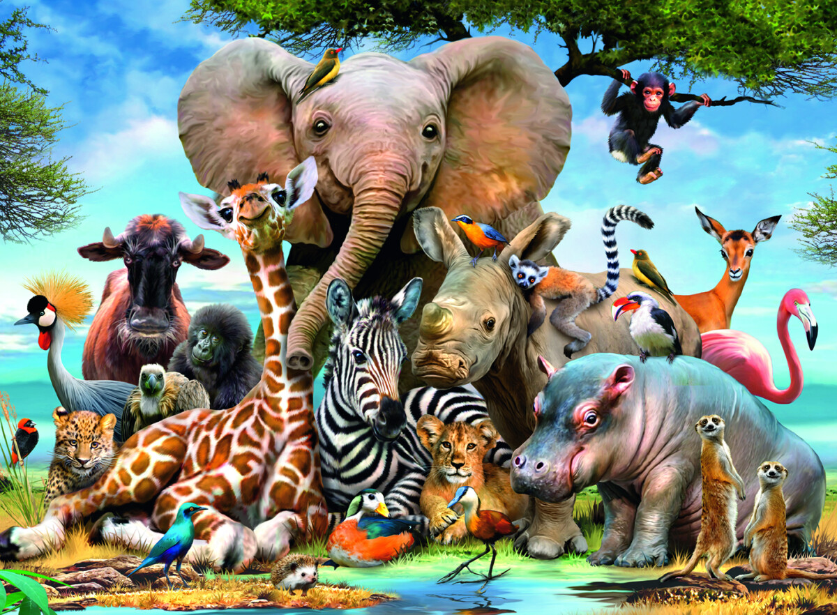 Ravensburger Puslespil - Afrikanske Dyr - 300 Xxl Brikker