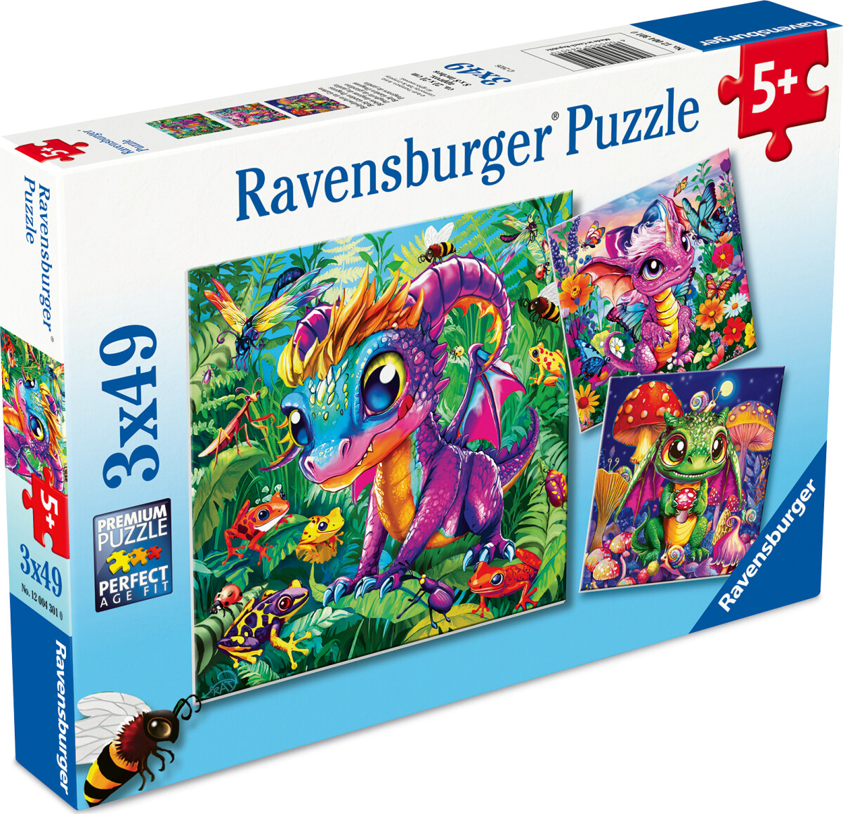 Ravensburger - Baby Garden Dragons Puslespil - 3X49 Brikker