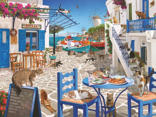 Ravensburger Puslespil - Katte Af Mykonos - 1500 Brikker