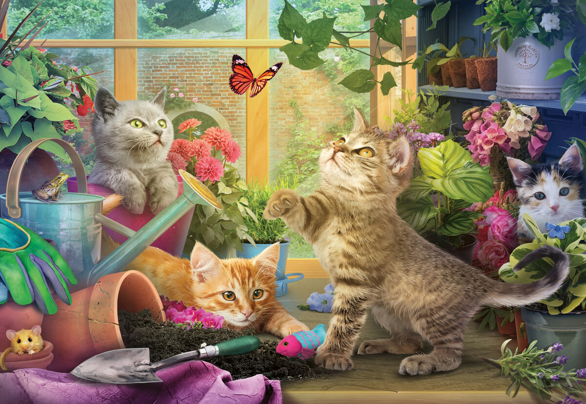 Ravensburger - Cheeky Cats Puslespil - 200 Xl Brikker