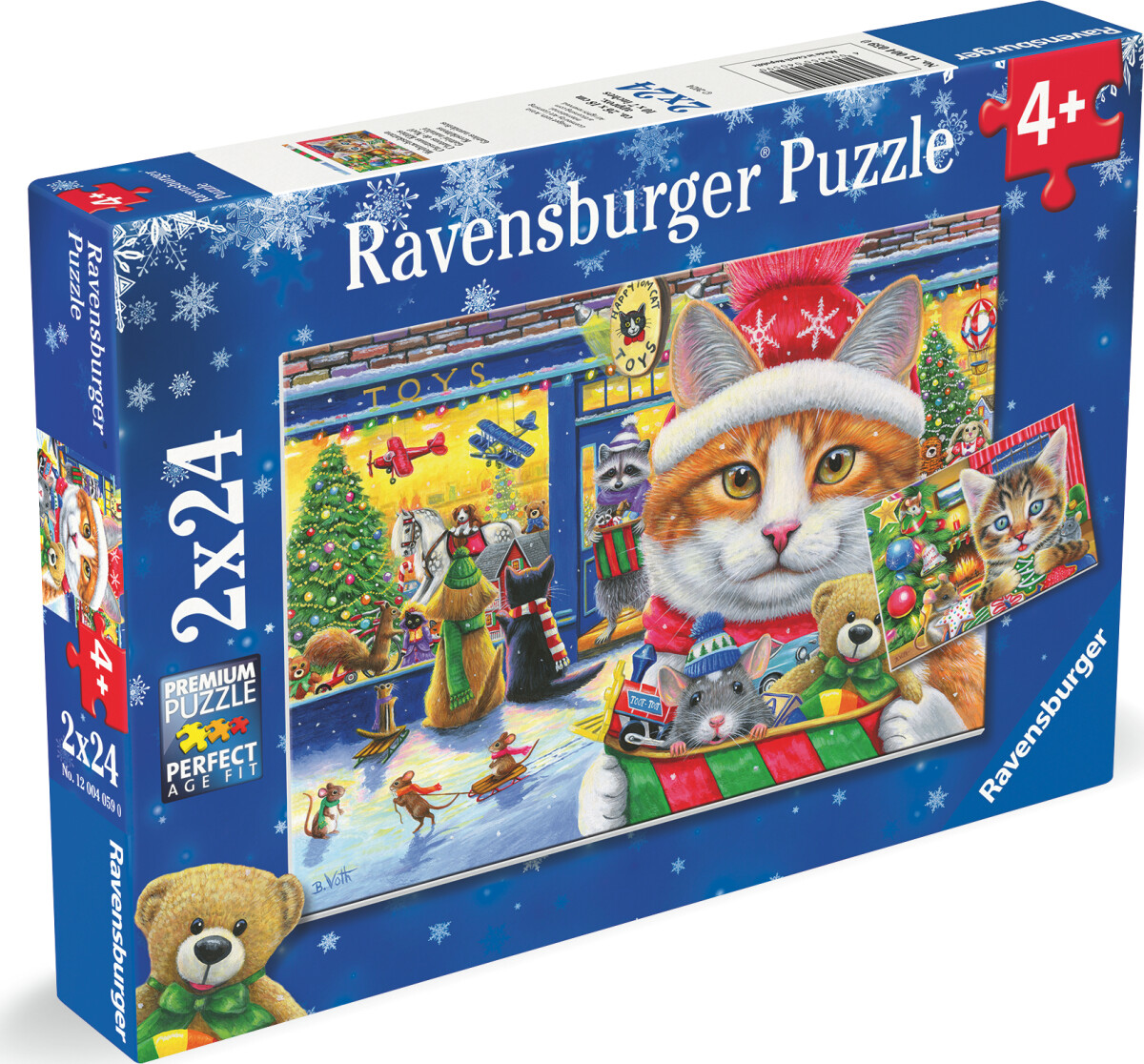 Ravensburger Julepuslespil - Julekatte - 2X24 Brikker
