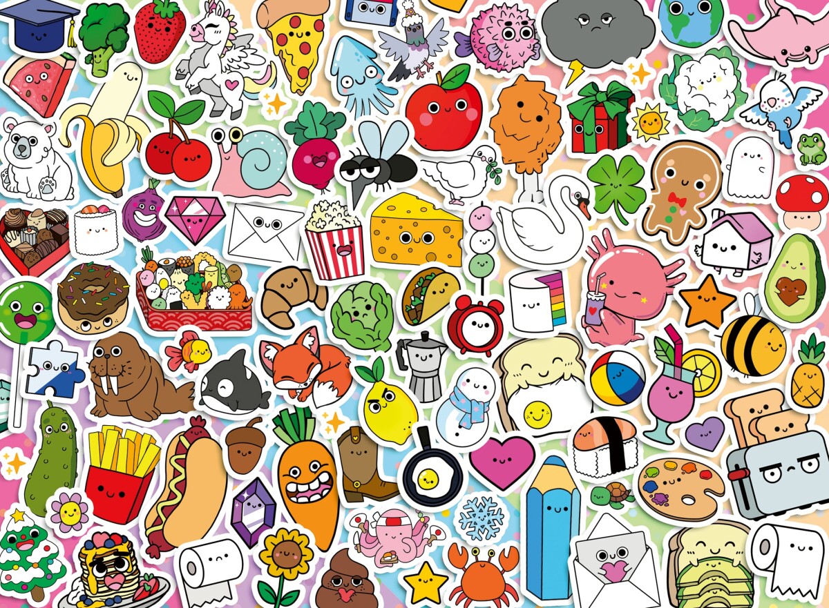Ravensburger - Cute Kawaii Chaos Puslespil - 500 Brikker