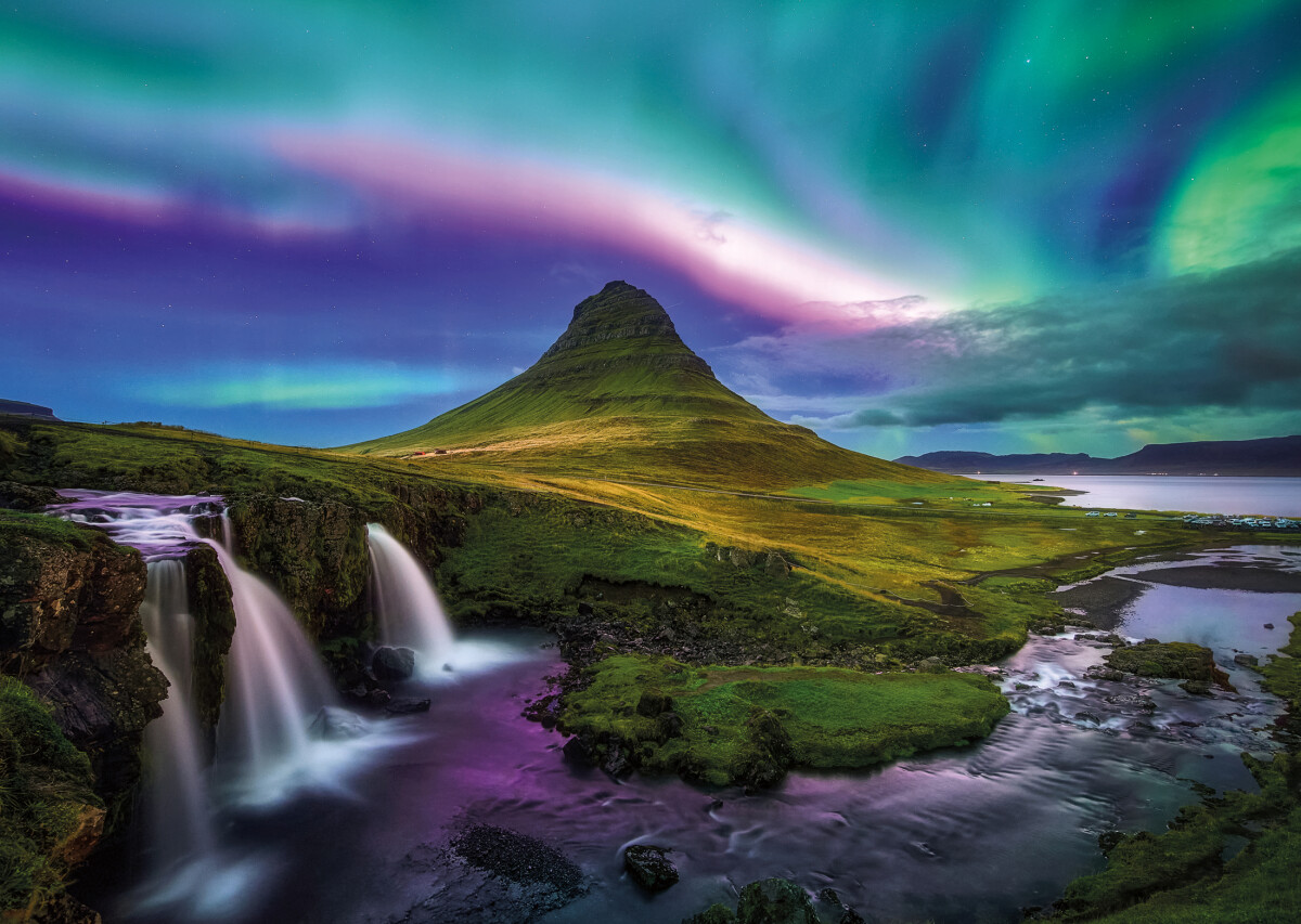 Ravensburger - Northern Lights Over Kirkjufell - 1000 Brikker