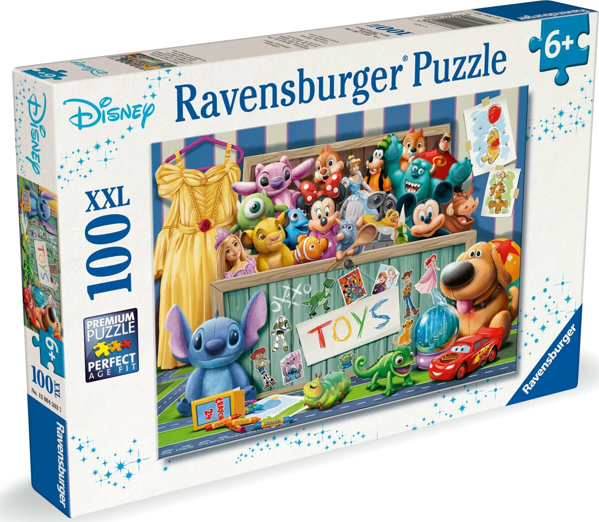 Ravensburger - Disney Pixar Multicharacter - 100 Xxl Brikker