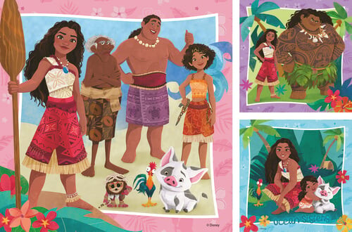Ravensburger Puslespil - 3X49 Brikker - Disney Vaiana 2