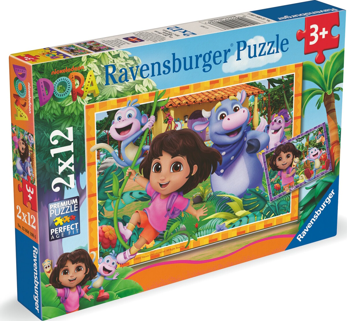 Ravensburger Puslespil - 2X12 Brikker - Dora Udforskeren